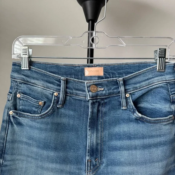 Mother The Insider Crop Step Fray Jeans 27 - Picture 3 of 8